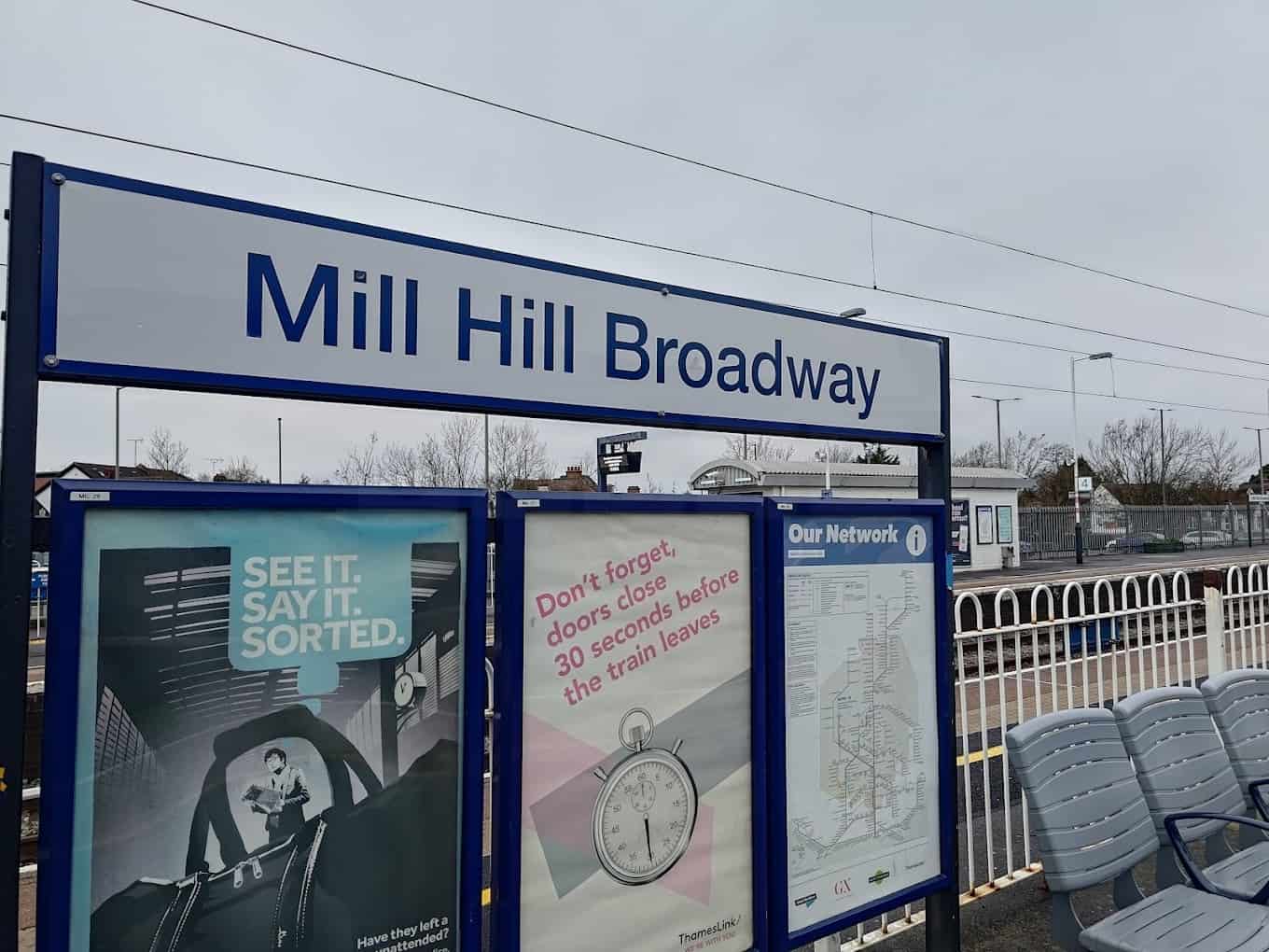 Person Struck by Train at Mill Hill Broadway Railway Station