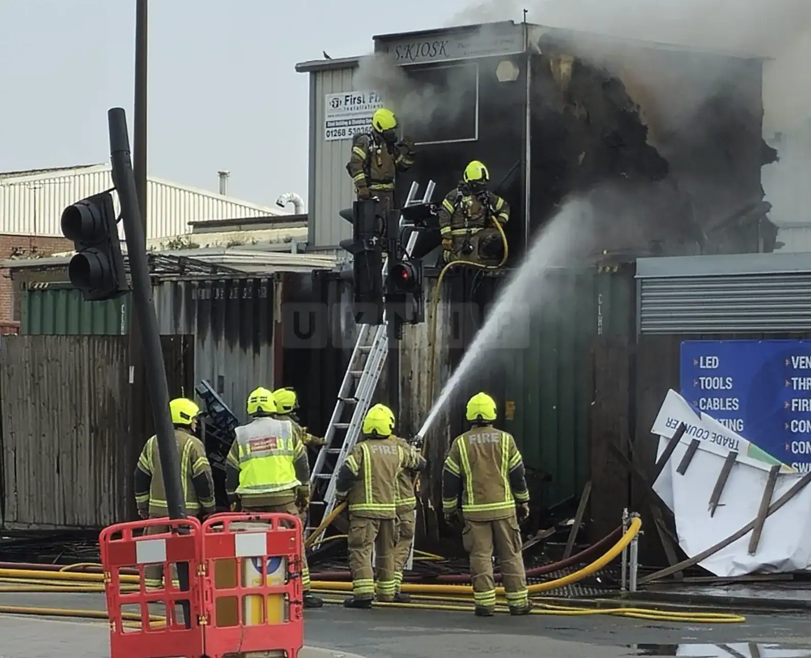 Four-Pump Fire Breaks Out in Steel Container at Barking Industrial Site