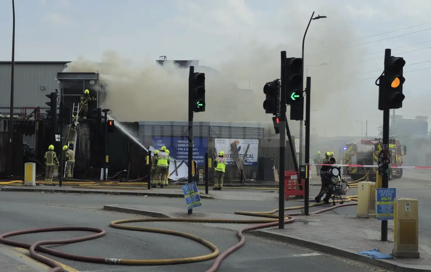 Four-Pump Fire Breaks Out in Steel Container at Barking Industrial Site