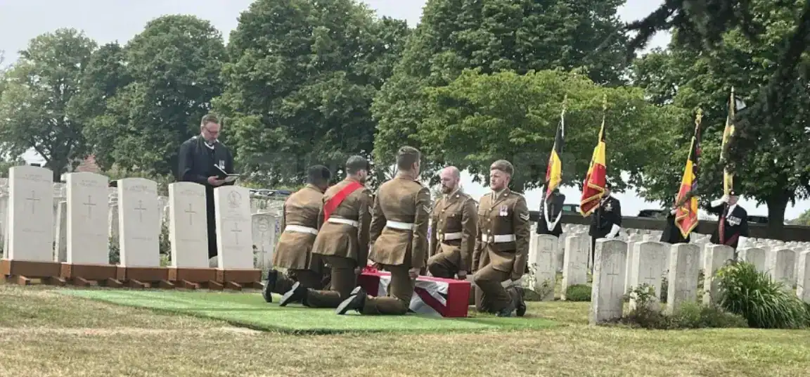 Five First World War Soldiers Buried in Belgium, Including Identified Cheshire Regiment Private