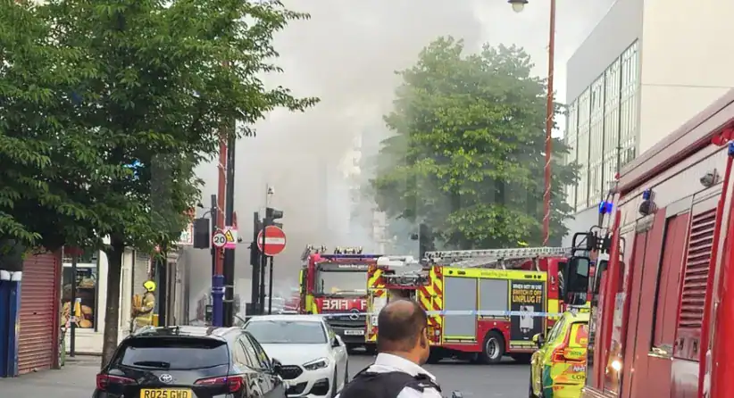 Ten-Pump Fire Erupts at Eat More Plaza in East Ham