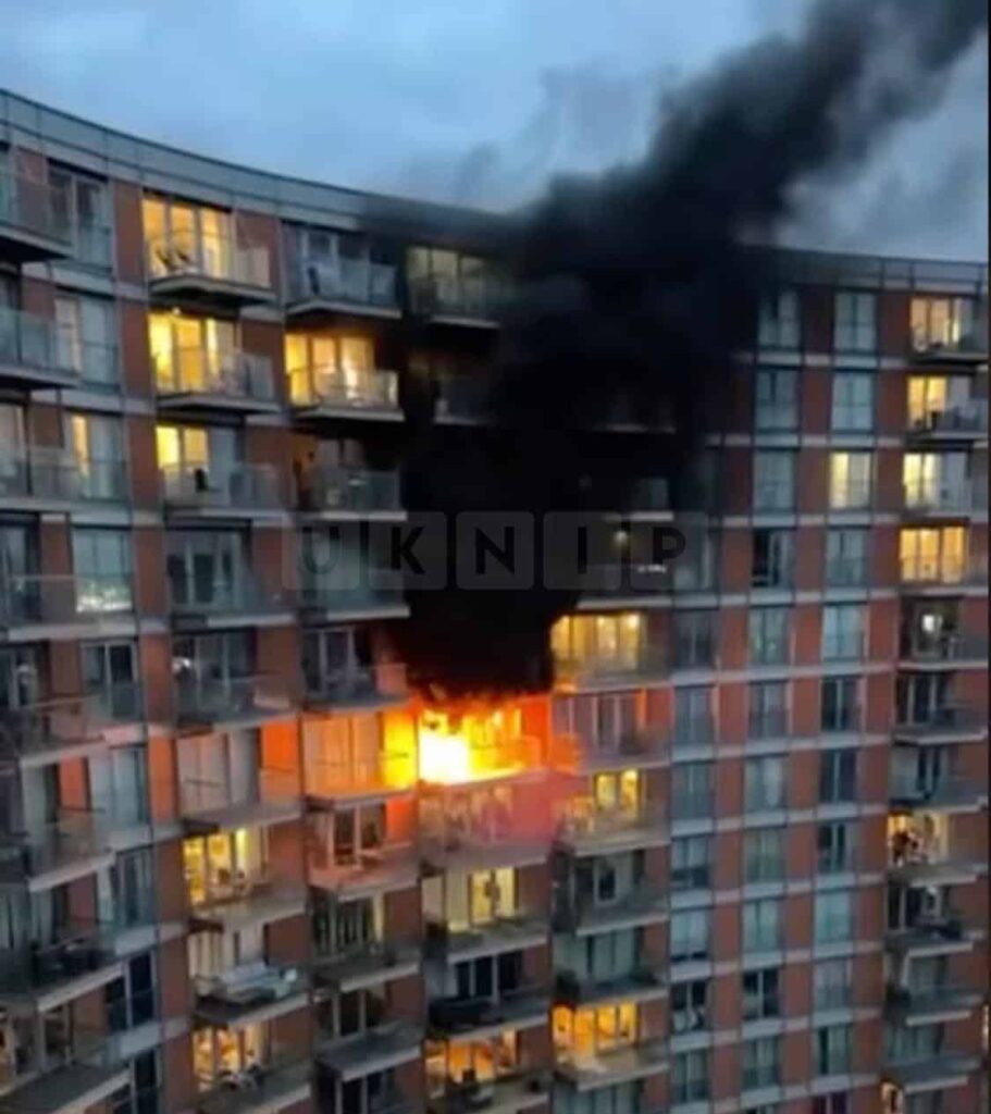 Fire Drama at Poplar Tower Block: 60 Firefighters Battle Blaze at New Providence Wharf