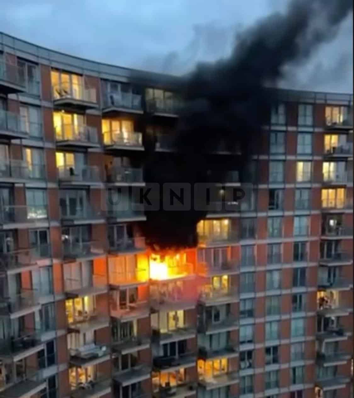 Fire Drama at Poplar Tower Block: 60 Firefighters Battle Blaze at New Providence Wharf