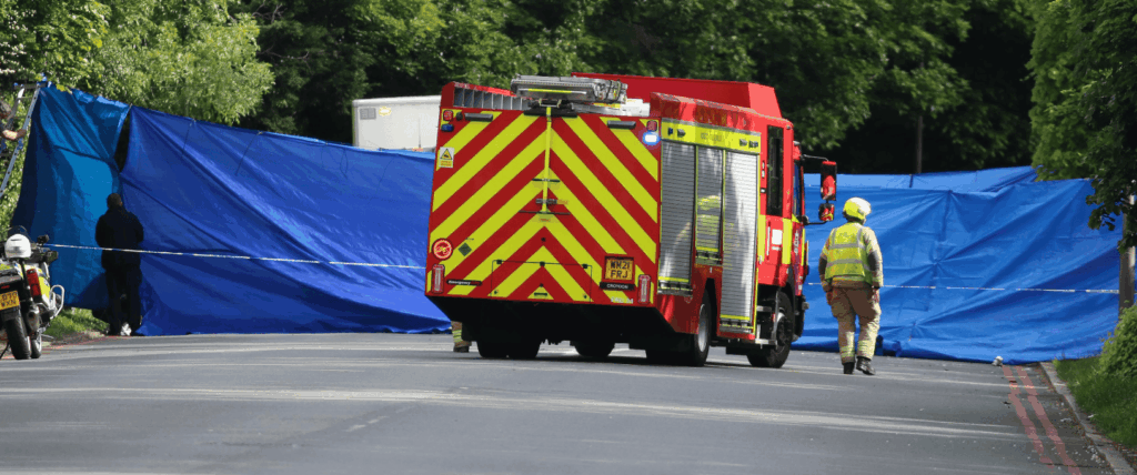 First Scene Pictures: Man Dies After Serious Collision in Purley Road Croydon