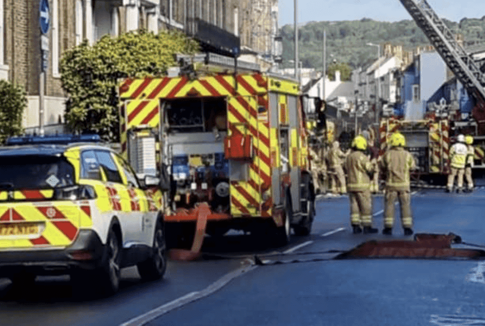 Flat Fire in Dover Sees Major Emergency Response but No Injuries Reported