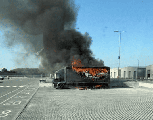 HGV Fire at Sevington Inland Border Facility Sends Black Smoke Across Ashford