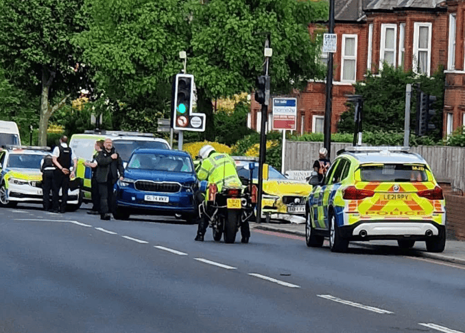 Major South London Road Closed After Police Incident Involving Patrol Car Crash