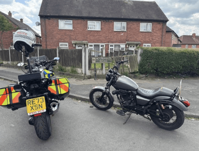 Newly Bought Bike Seized by Police in Bentilee After Rider Found Without Licence or Insurance