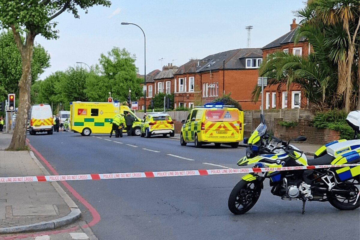 Three injured with two taken to hospital after crash on busy Catford road