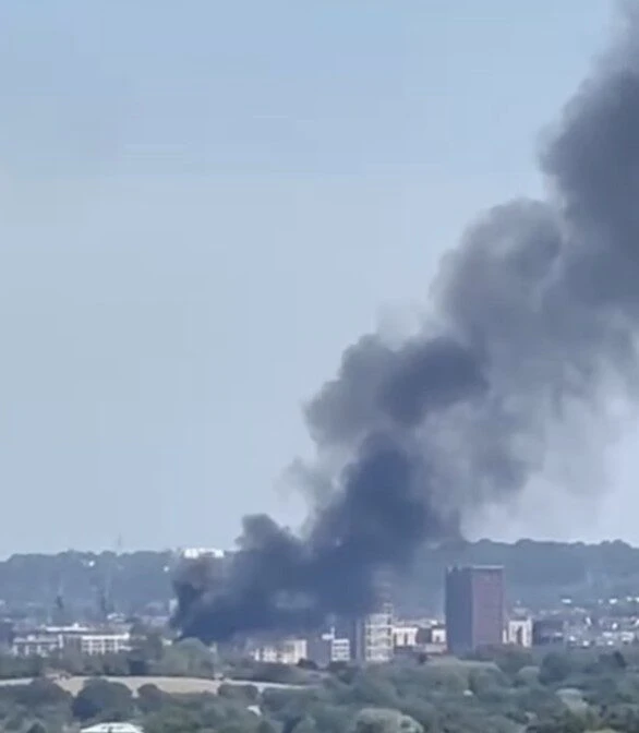 80 Firefighters Battle Shop and Garage Blaze on Church Lane in Brent