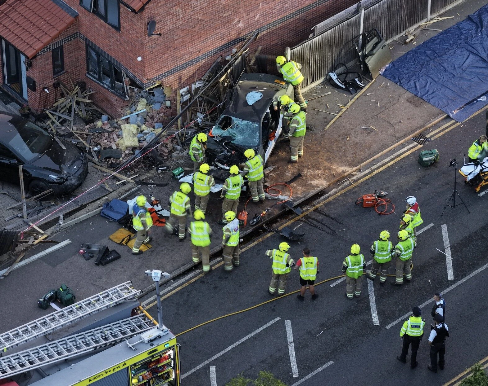 The car was going at least 100 Miles an hour: Two Cut from Wreckage in Abbeywood Crash