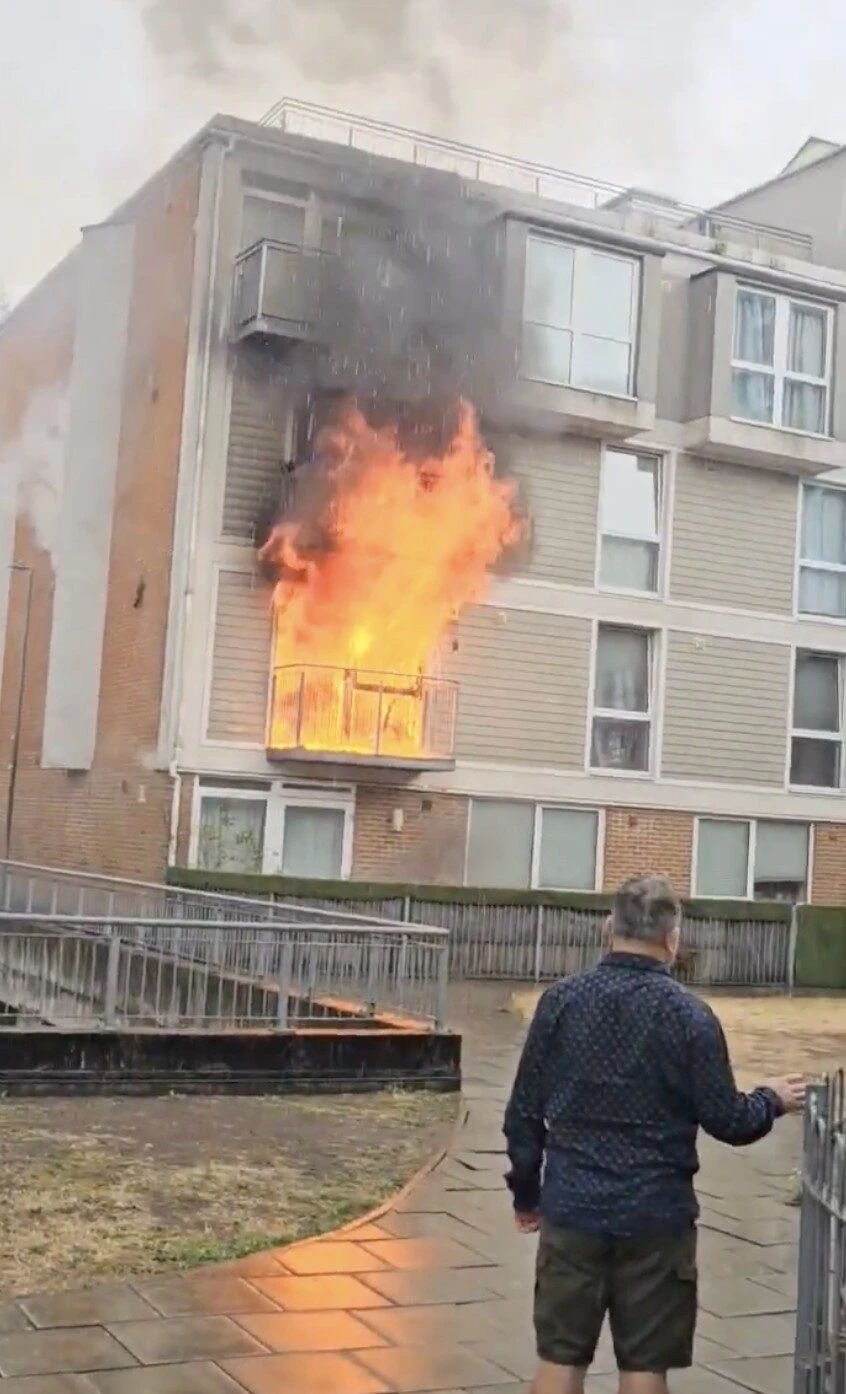 Hanwell Flat Blaze Following Suspected E-Bike Explosion