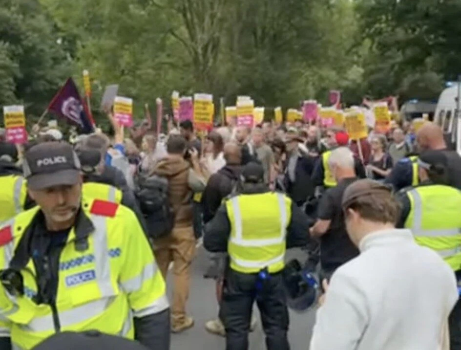Peaceful Protest at Bell Hotel Site Sees Three Arrests Amid Heavy Police Presence
