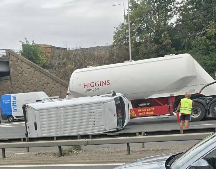 M25 Dartford Crossing Chaos as Overturned Van Blocks Motorway