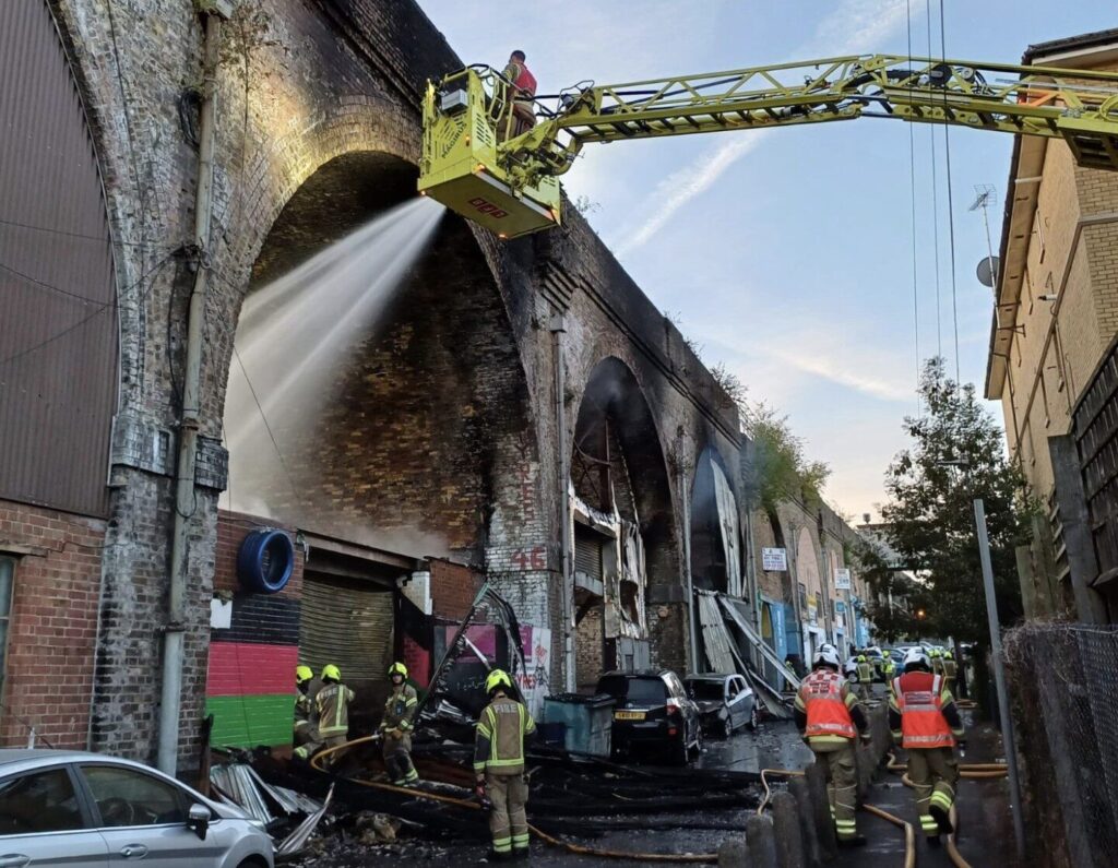 Major Blaze Erupts in South Harrow Railway Arches — 15 Fire Engines on Scene