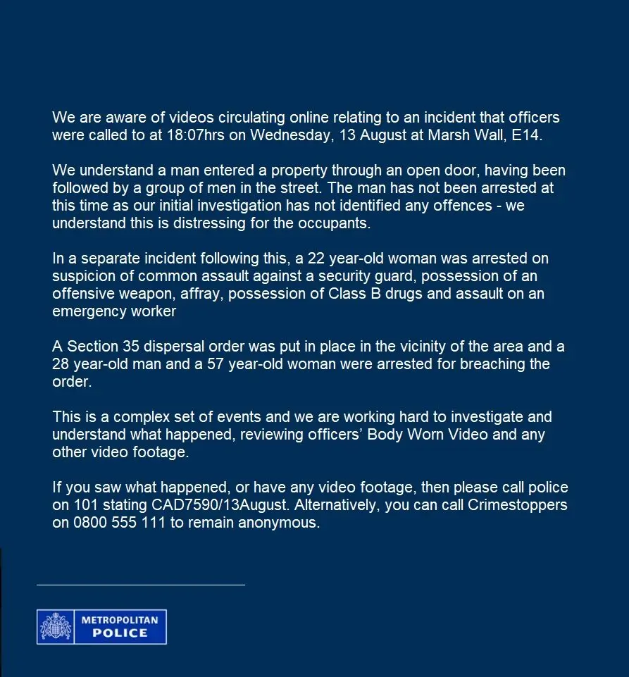 Britannia Hotel Protests: Two Arrested Following Altercation and Flat Entry Incident