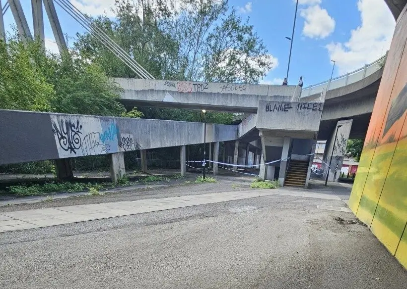 Crime Scene in Place at Thamesmead Byron Close Bridge