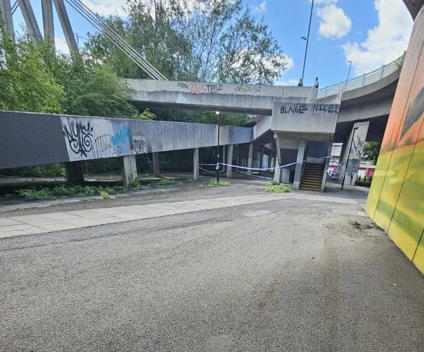 Crime Scene in Place at Thamesmead Byron Close Bridge