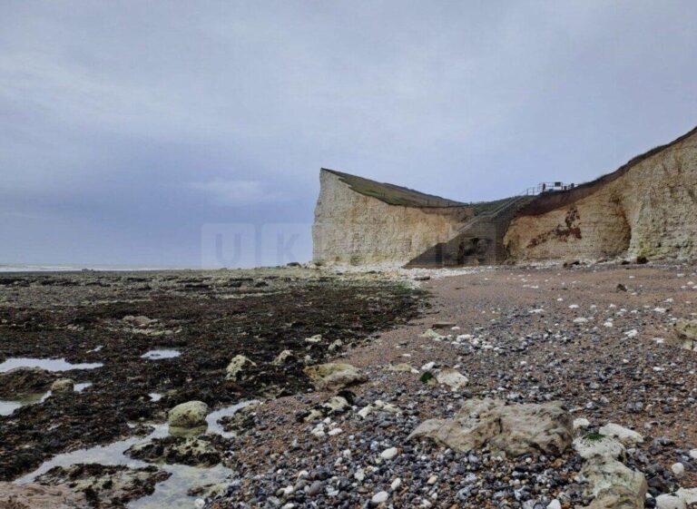 Couple risk lives rescuing dog at Hope Gap in East Sussex