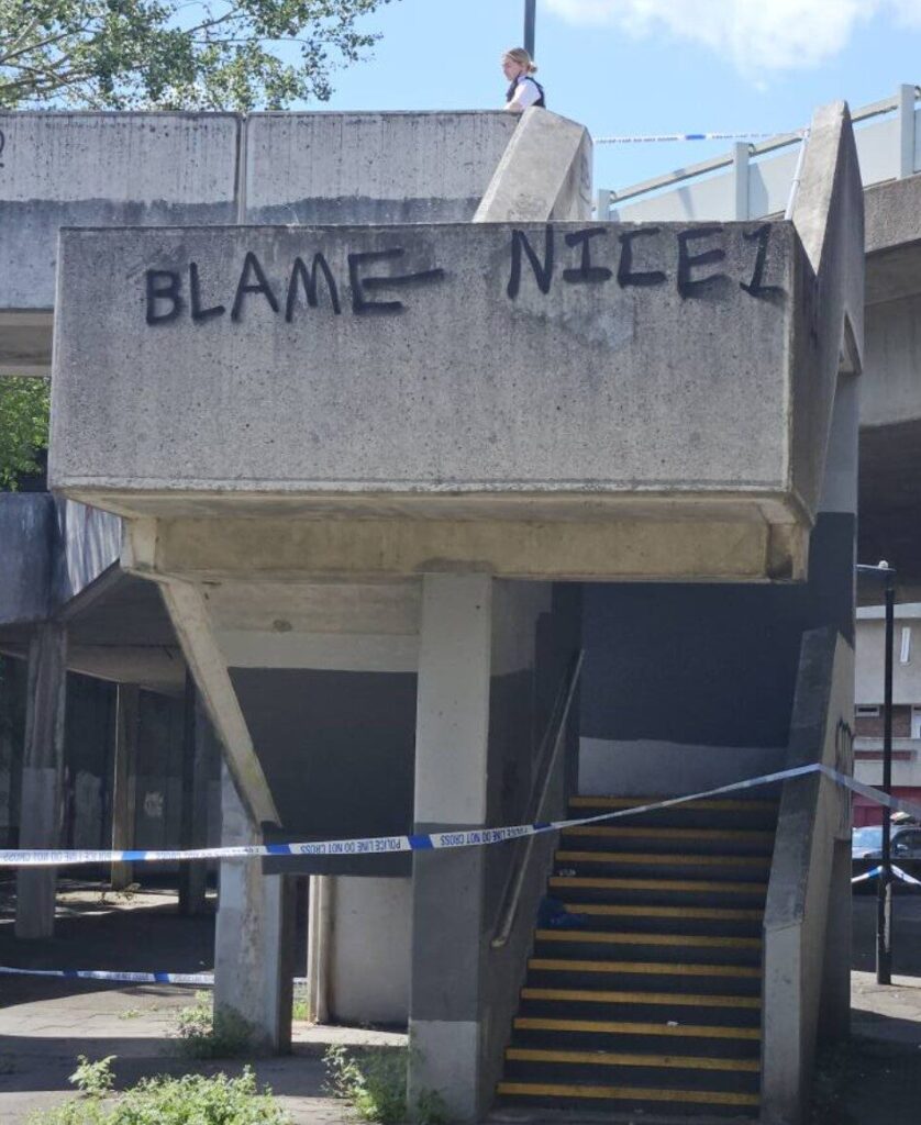 Crime Scene in Place at Thamesmead Byron Close Bridge in Lockdown