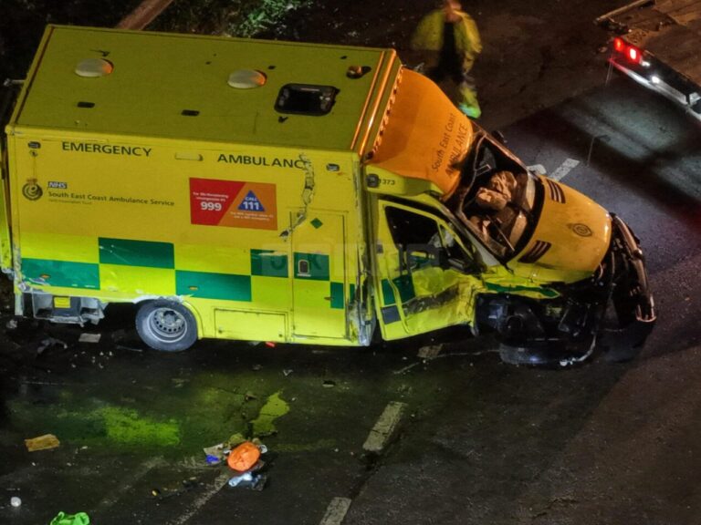Four Injured After Ambulance and Car Crash Closes M2 Near Gillingham