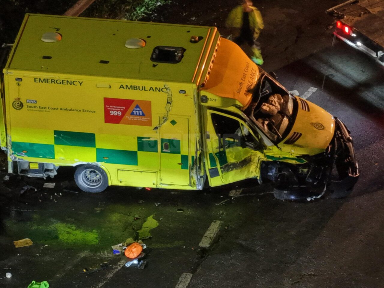 Four Injured After Ambulance and Car Crash Closes M2 Near Gillingham