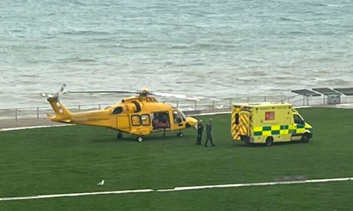 KSS Air Ambulance Lands on Bexhill Beach