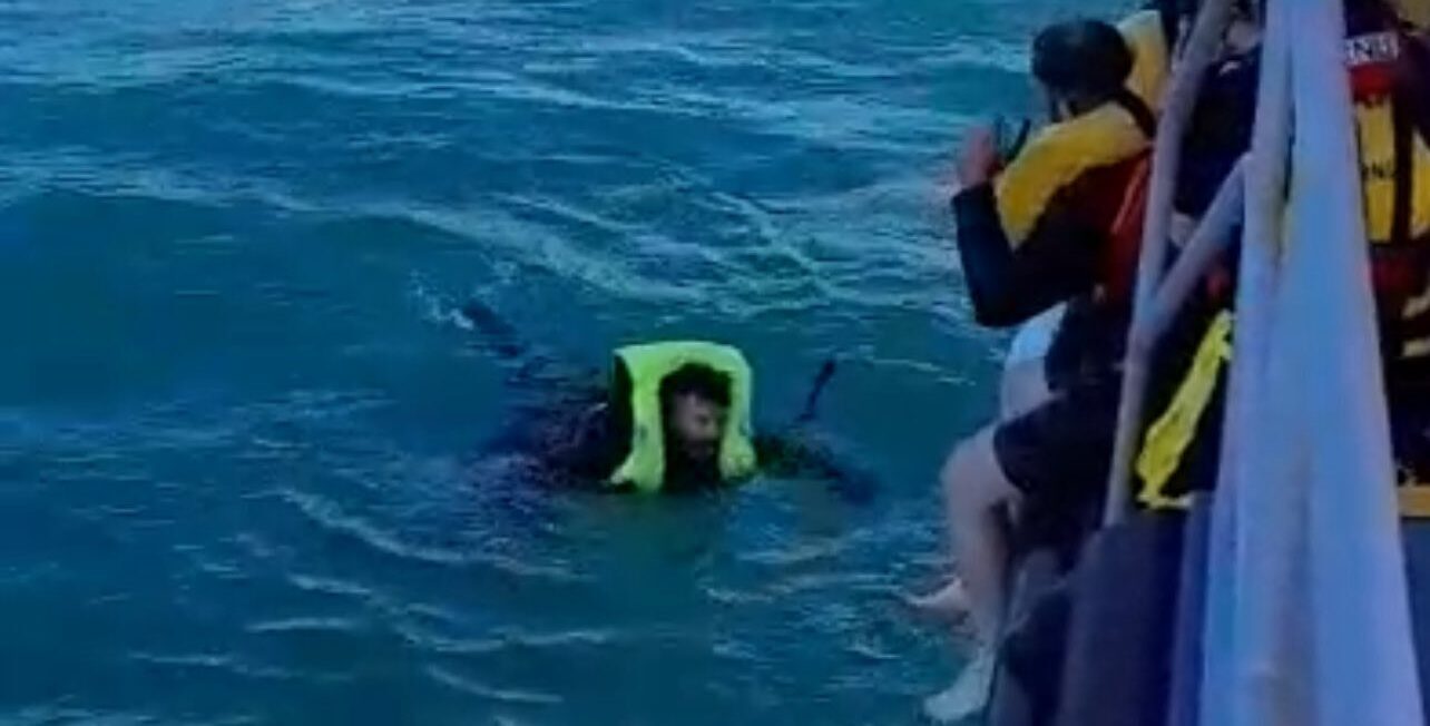 Two Men Are Pulled from the Sea After Boat Sinks Off Shoreham