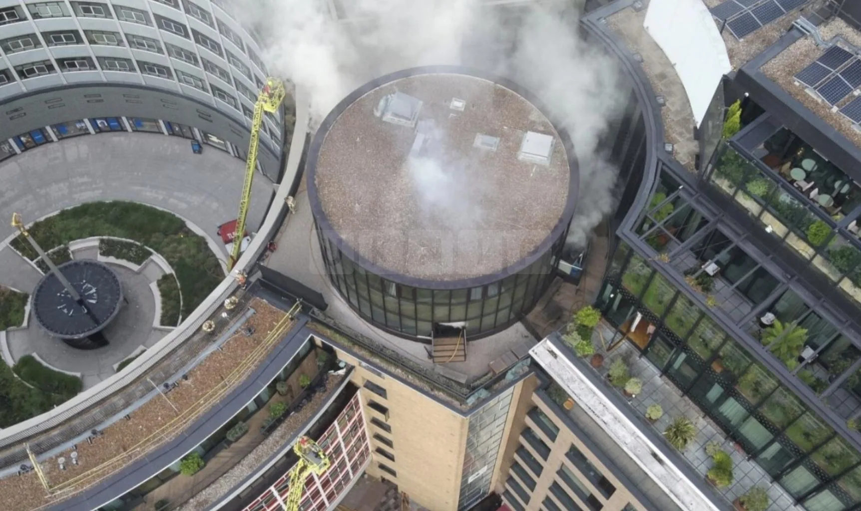 100 Firefighters Battle Blaze at Nine-Storey Building on Wood Lane