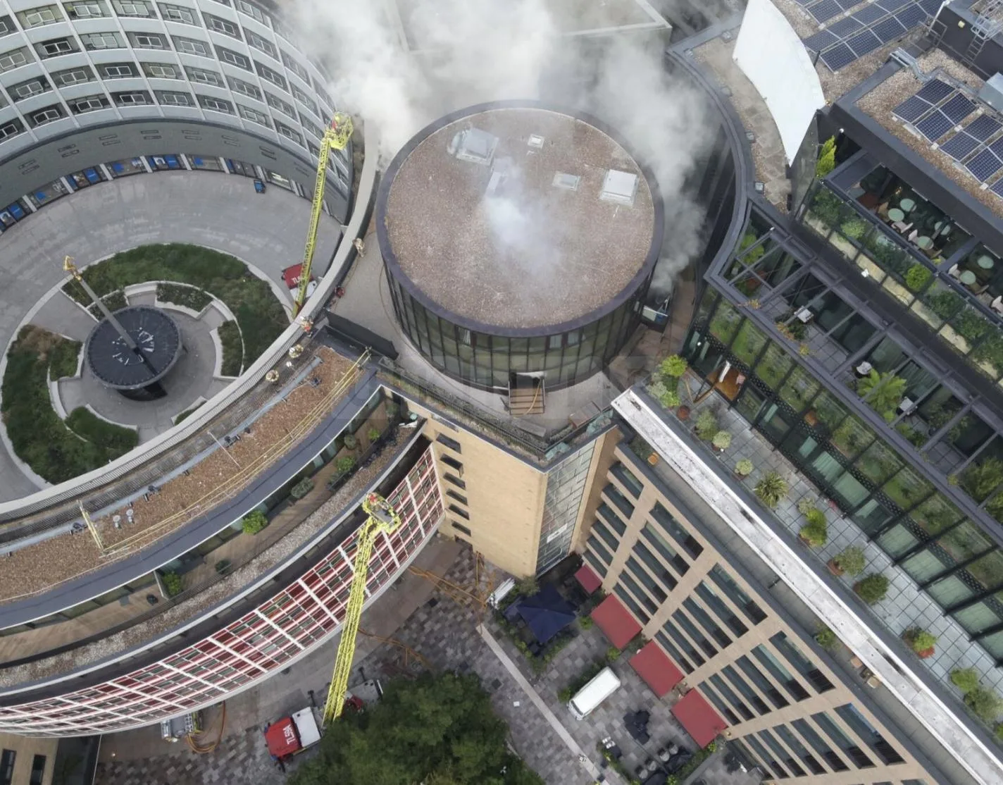 100 Firefighters Battle Blaze at Nine-Storey Building on Wood Lane