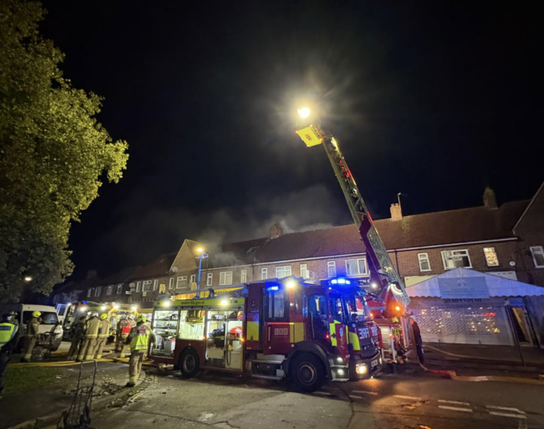 Firefighters Race to Blaze in Hayes After Fireworks Chaos