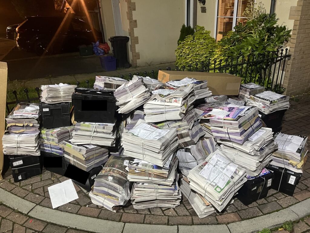 Driver Dumps Newspapers to Dodge DVSA Weight Check – Gets Caught Fly-Tipping!