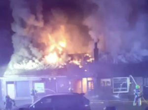 Late-Night Blaze Destroys Huddersfield Cafe and Shops