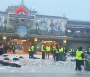 Disneyland Paris Dumped in Rubbish as Workers Protest – Kids Stumble Through Mess