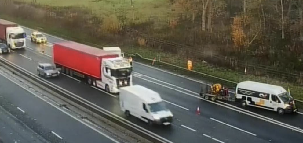 Lane Shut on M56 Near Manchester Airport After Multi-Car Crash
