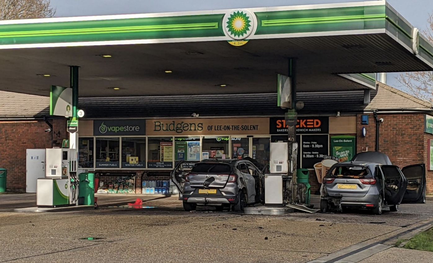 Man Arrested After Fiery Axe Rampage at Hampshire BP Station