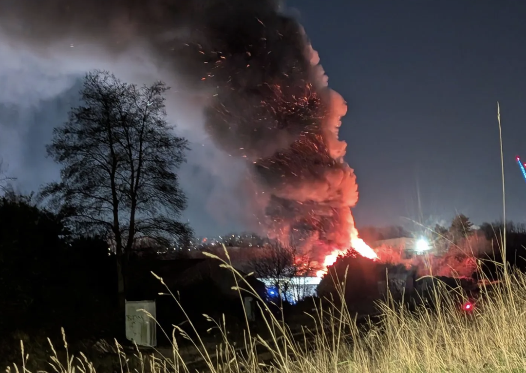 Blazing Inferno Erupts Near Sheffield's Meadowhall Mall – 10 Fire Engines on Scene