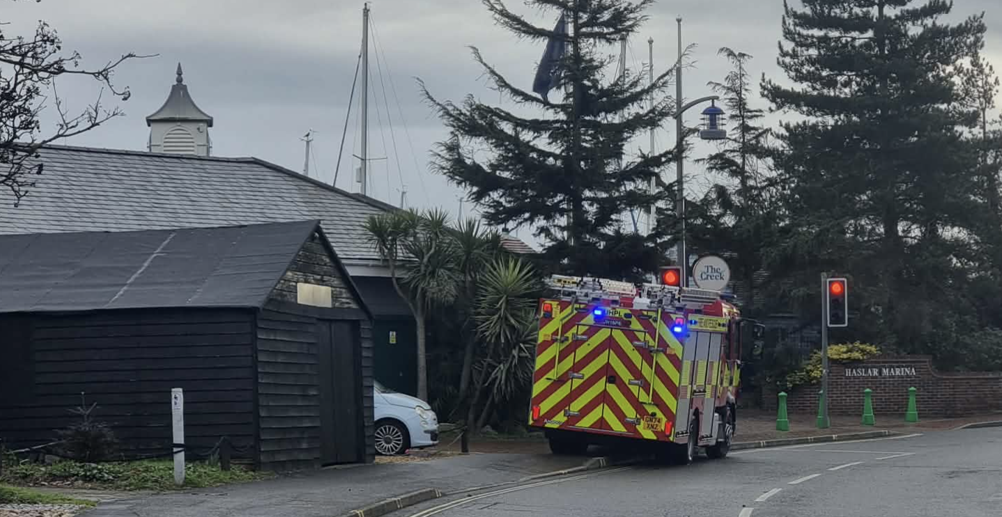 Fire Crews Rush to Haslar Marina Over Burning Smell Alarm