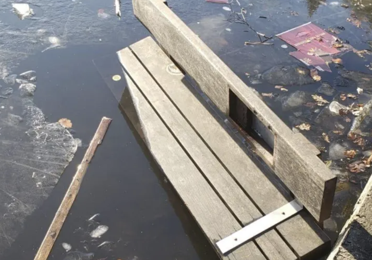 Holocaust Memorial Bench Dumped in Salford Lake in Shocking Act of Vandalism