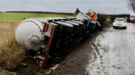 Massive Tanker Overturns on Suffolk Road Carrying Dirty Water