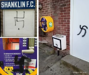 Outrage as Swastikas Sprayed on Football Clubhouse and Defibrillator trashed