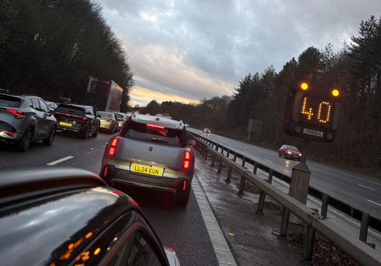 Major Crash Sparks Fire, M3 Westbound Closed image