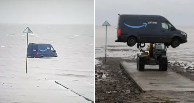 Deadly Broomway Claims New Victim as Amazon Van Trapped in Rising Tides image