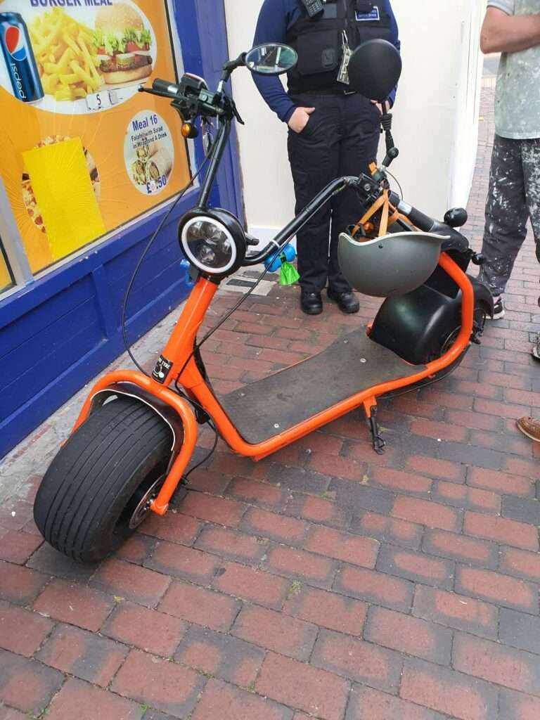Drunk Scooter Rider Who  was Smashed Arrested after he Crashes Into Parked Car
