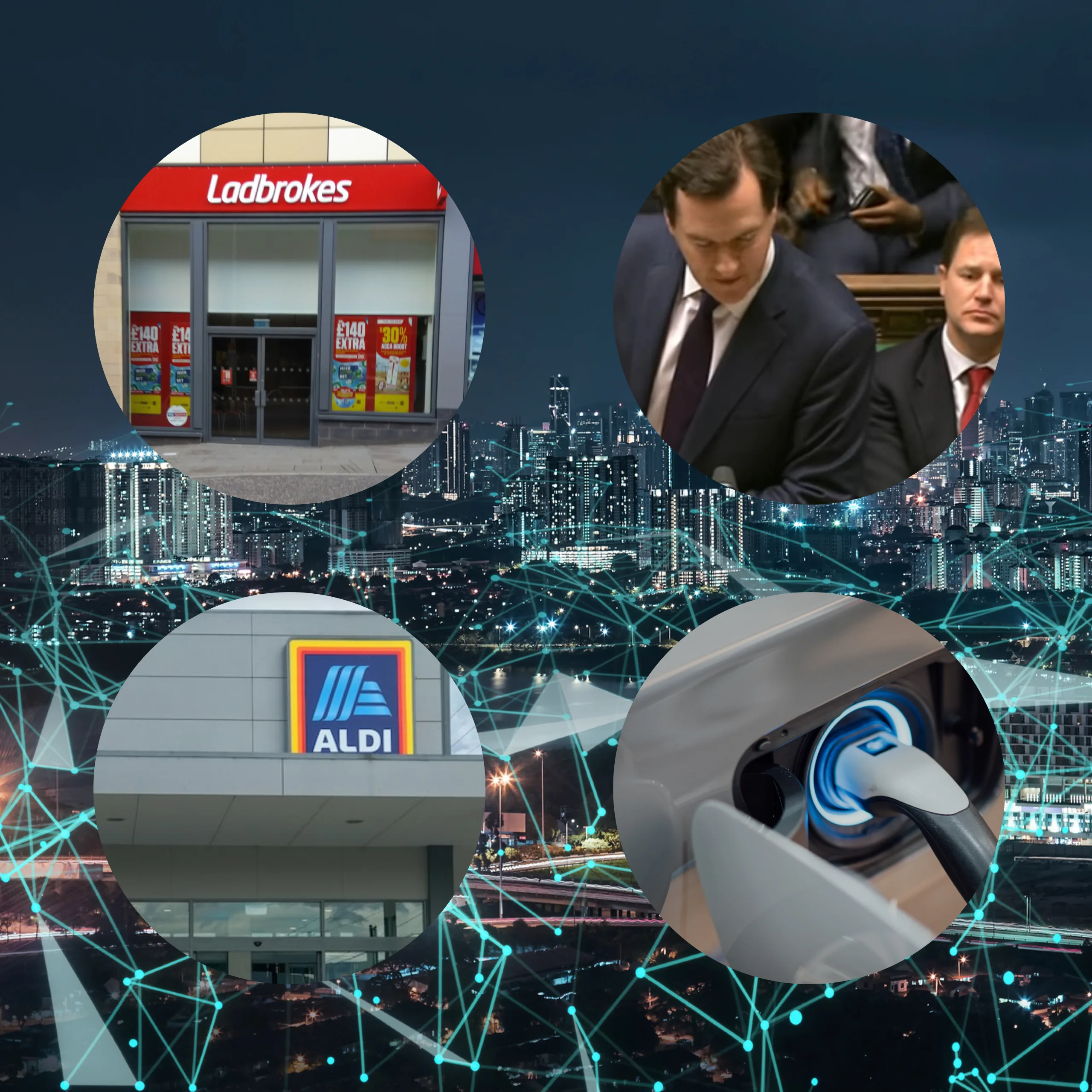 Former Chancellor George Osborne Warns Against Scrapping Hs2 Extension, Aldi Boss On Change Of Shopping Habits, Brexit Could Affect Electric Cars, Ladbrokes Owner Profit Warning