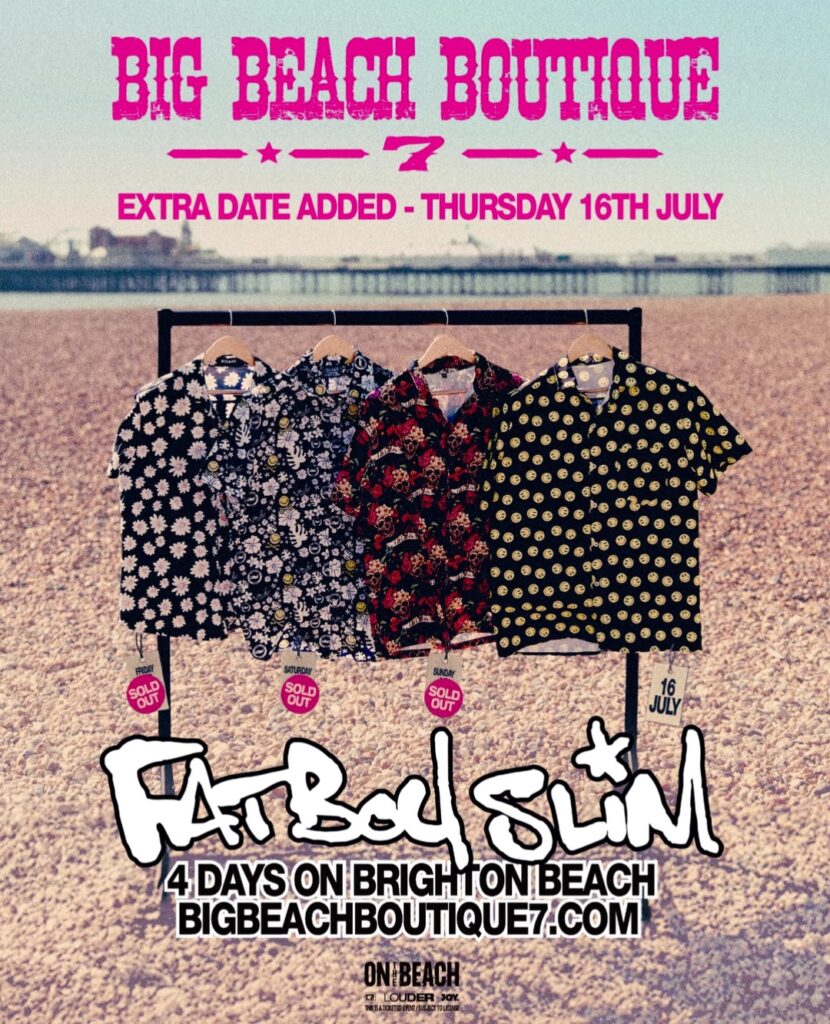 Fatboy Slim Adds Fourth Date for Big Beach Boutique 7 in Brighton