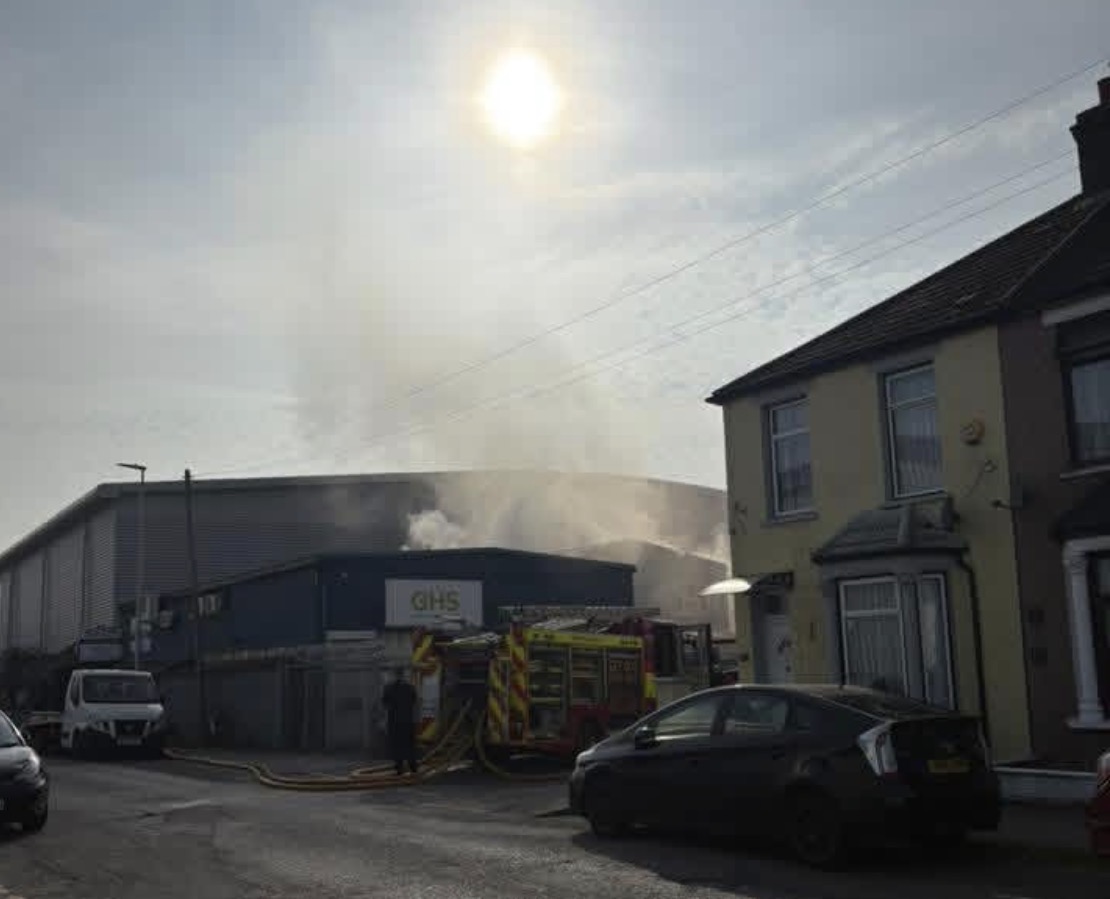 Blaze Tears Through Belvedere Warehouse