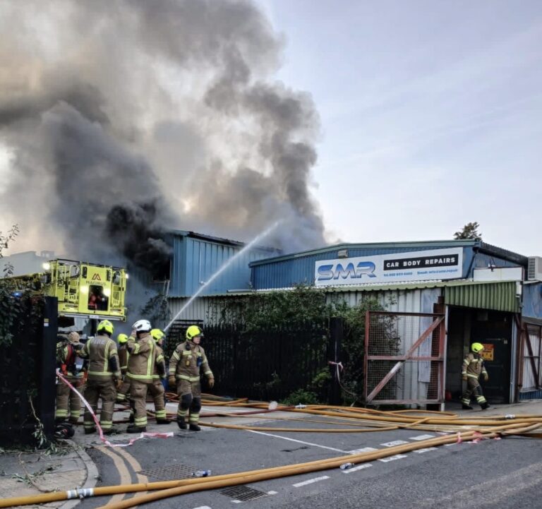 Blaze Tears Through Belvedere Warehouse
