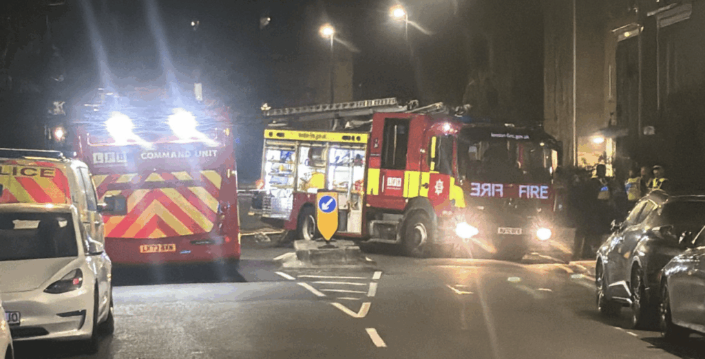 Massive Fire Erupts Under Mile End Railway Arch