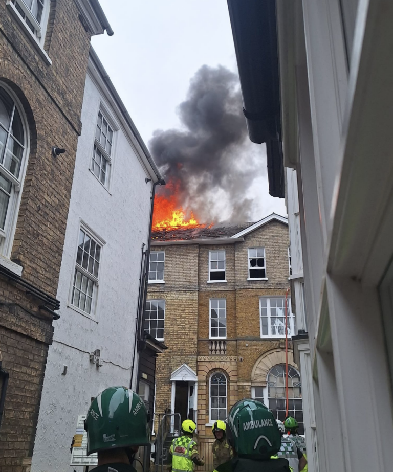 Fire Rips Through Saffron Walden Building image